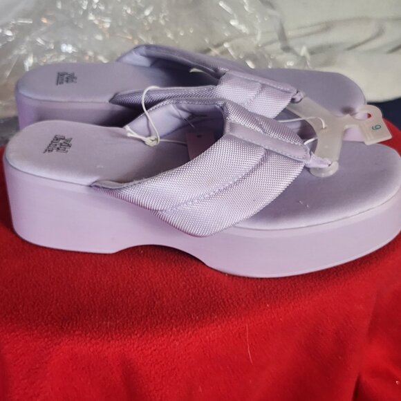 Wild Fable Lavender Fabric Upper Memory Foam Platform Angela Dress Sandal Size 9 - Picture 4 of 16